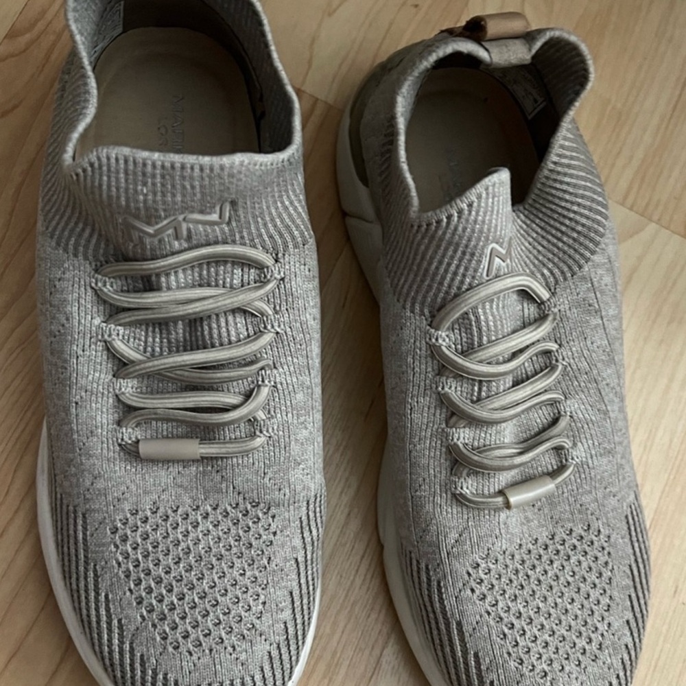Mark Nason Light Gray Knit Sneakers